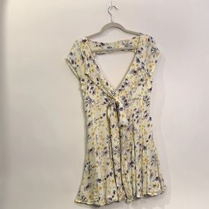 Free People It takes two open back dress ivory combo size small